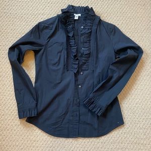 J Crew tuxedo blouse